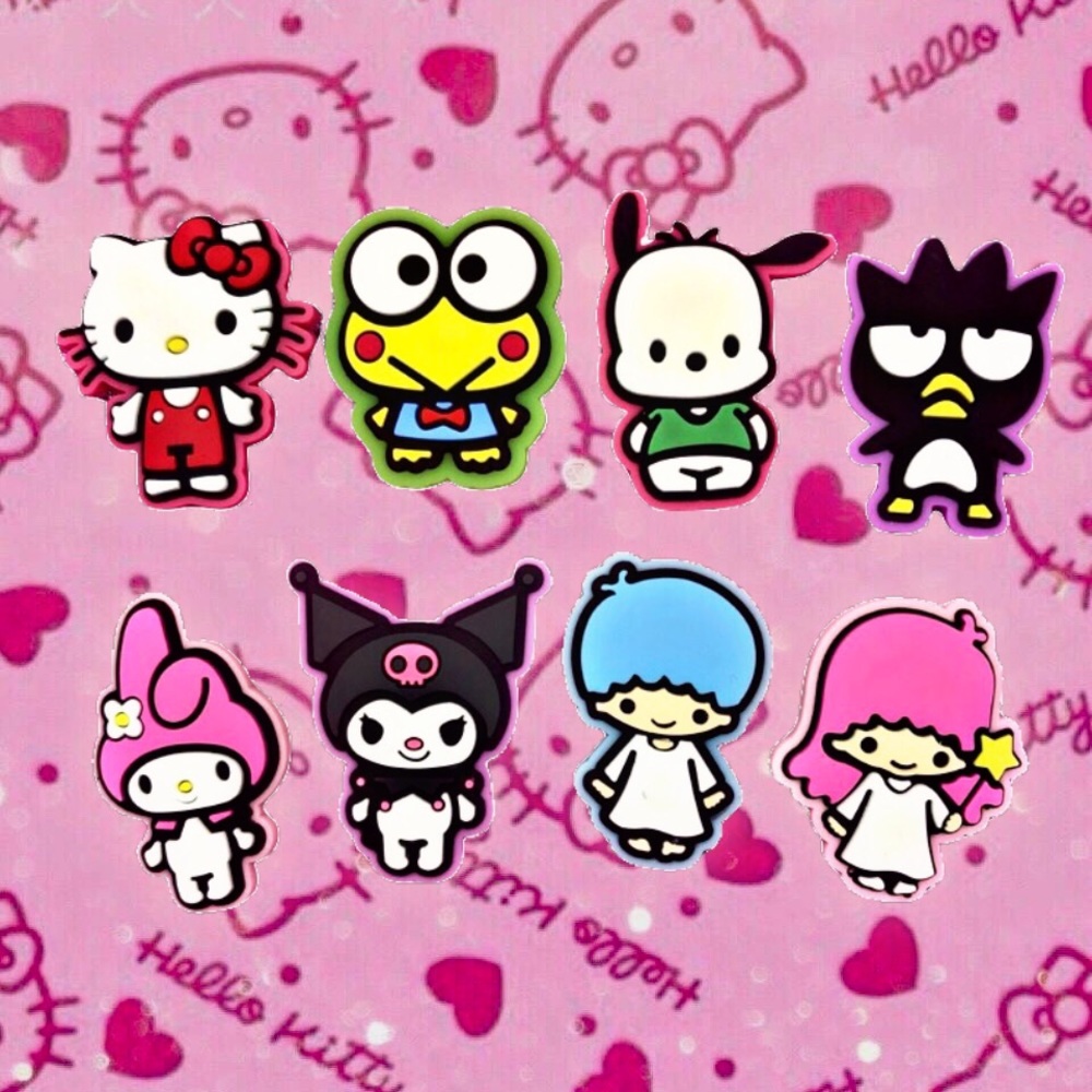 8Pc Sanrio Croc Charms Set